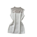 Lazy work clothing style silmsweet knitting vest women's summer sleeveless patchworksense of design topselegant suspender