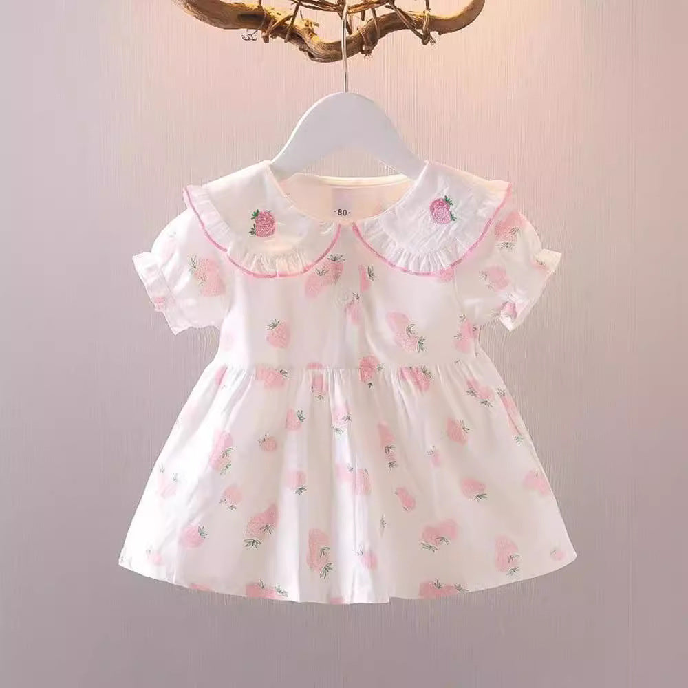 Baby girl princess dress, 1-year-old infant clothes, super cute and adorable girls' summer outfit, stylish summer dress