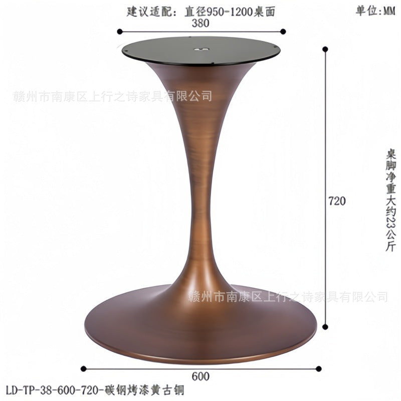 Tulip stainless steel hardware side table hotel b&b project customized light luxury living room corner table factory wholesale