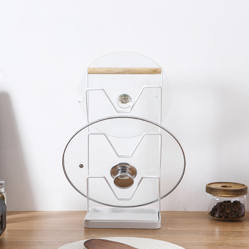 Processing custom creative white drain three-layer lid rack kitchen storage small fresh cutting board rack drain rack