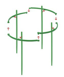 Plastic spliceable flower bracket support ring support rod indoor plant flower stand balcony branch climbing vine frame wholesale