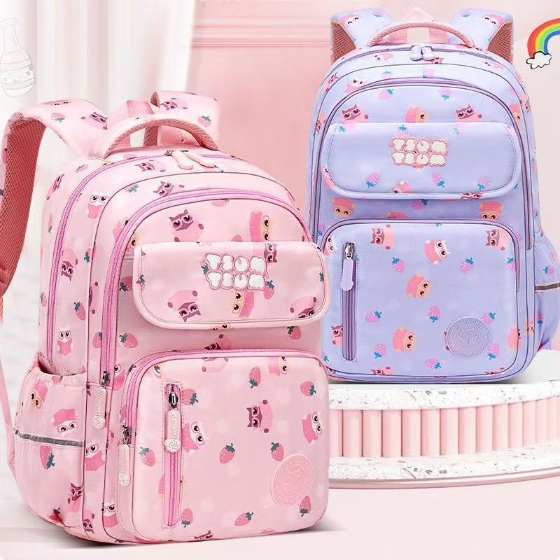 New primary school school bag boys and girls 1-2-3 -4-56 grades cartoon cute children backpack large capacity