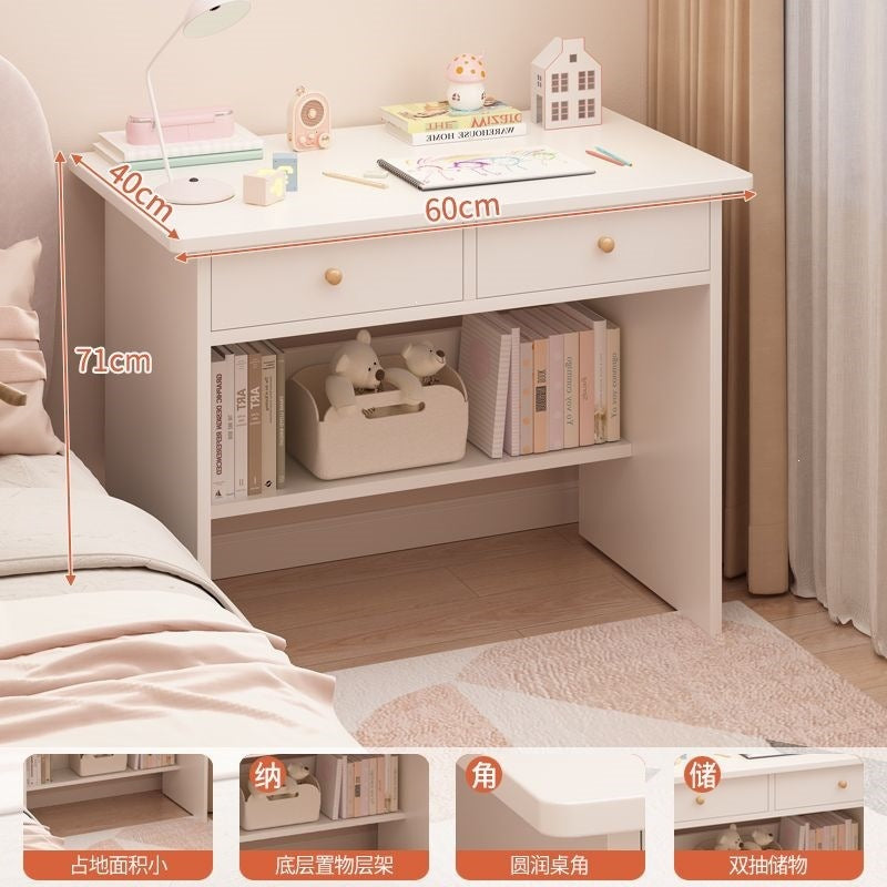 For home table cabinet combination student computer desk small apartment with bookshelf simple desk bedroom wall-mounted one-piece desk cabinet