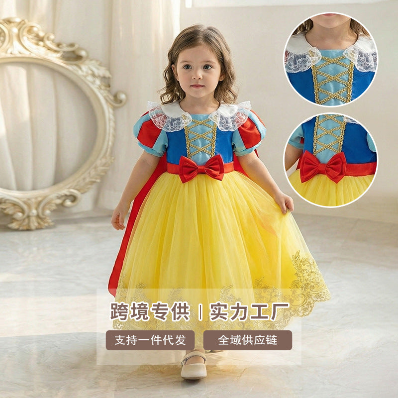 children's party princess dress girls' dress performance costume mesh gown  new summer collection