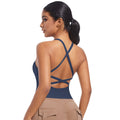 New arrival cross-border double-sided nylon pure color beautiful back cross sports intimates running fitness yoga wear vest tops women