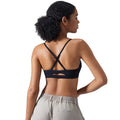 Adjustable straps backless sports bra women's running shockproof fitness bra barely-there yoga bra d25108
