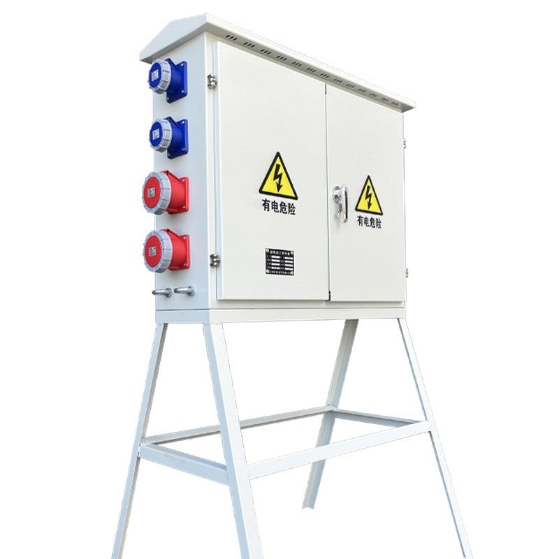 Customized complete sets of white construction site temporary distribution boxes Factory direct supply Outdoor construction distribution boxes with brackets