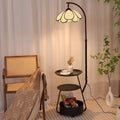 Medieval style side table floor lamp living room sofa decoration storage rack table lamp coffee table all-in-one atmosphere popular
