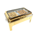 Golden luxury buffet warmer - cross-border exclusive chafing dish - stainless steel food warmer for hotels and weddings
