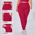 European and american plus size high-waisted yoga pants for women - tummy control, butt lifting, tight-fitting workout leggings - barely-there feel, breathable, running & fitness pants