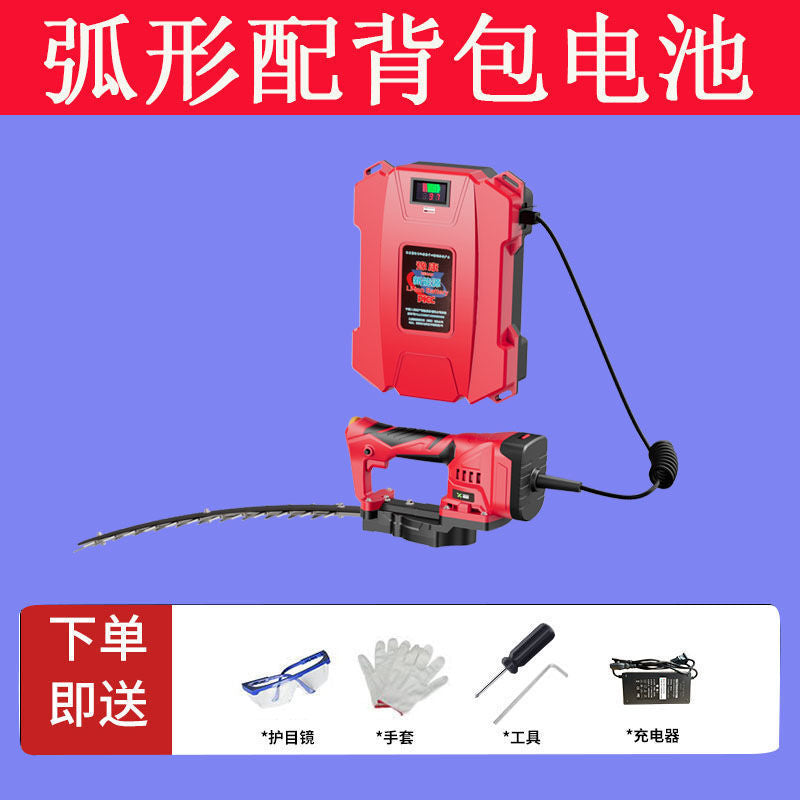 Rechargeable Electric Hedge Trimmer Landscaping Hedge Trimmer Single Hand Hedge Trimmer Lightweight Backpack Lithium Battery