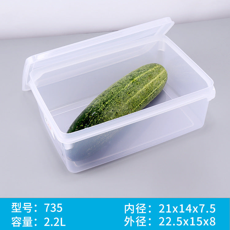 Fat cat thickened fresh-keeping box deepened food grade PP plastic refrigerator freezer box large capacity heightened storage box wholesale