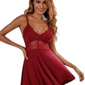 Midnight charm: wholesale sexy lingerie - lace see-through temptation dress (style 2223)