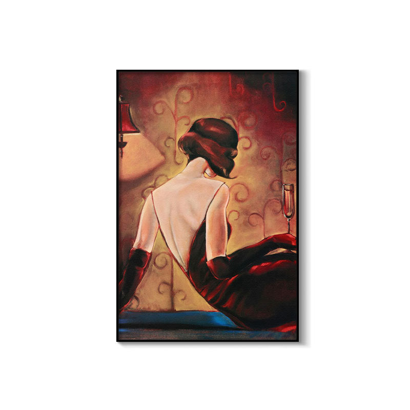 Bar decorative painting industrial style retro beautiful woman ktv box dance hall clear bar background wall painting creative painting