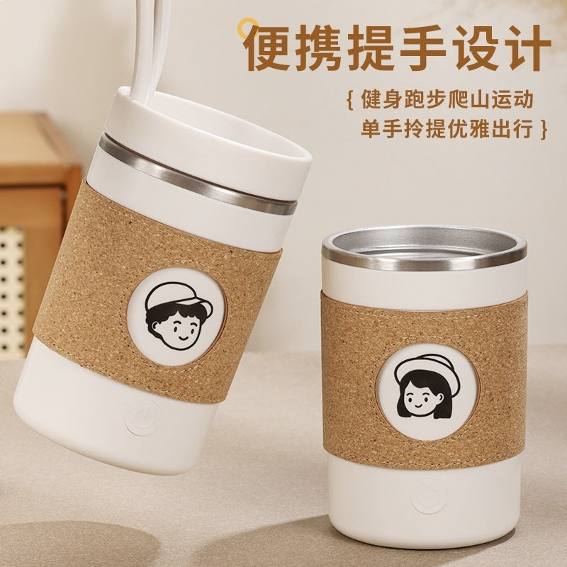 304 stainless steel automatic mixing cup - rechargeable wireless lazy water bottle - portable electric magnetic rotating shaker for coffee