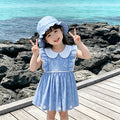 Girls' summer dresses  new style baby doll collar sleeveless princess dress chic little girl summer dress