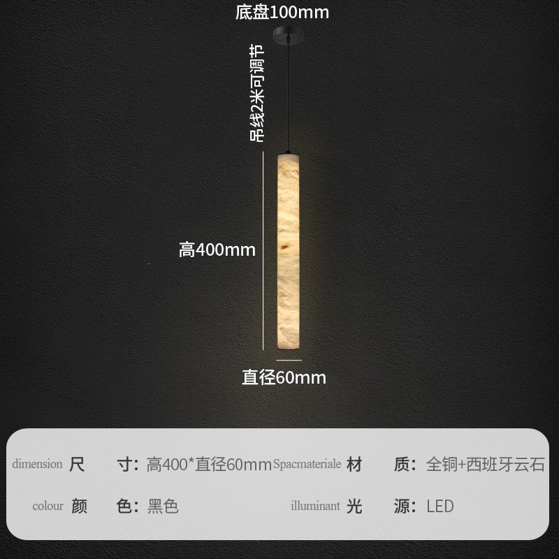 Milky white style spanish marble chinoiserie background wall restaurant decoration guest room bedside cross-border full spectrum full copper chandelier