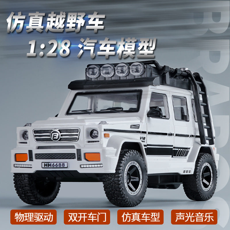Kids' realistic inertia off-road vehicle model - doors open, lights & music - inertia toy car - cross-border hot seller