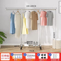 Clothes drying rack floor-standing thickened telescopic for home indoor and outdoor storage rack balcony single and double pole clothes hanger
