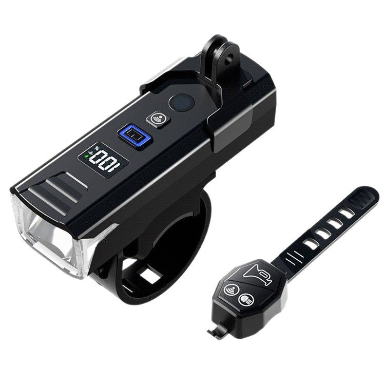 Bicycle light Cycle light Cycling light TYPE-C charging digital display Highlight road bike induction night riding lighting