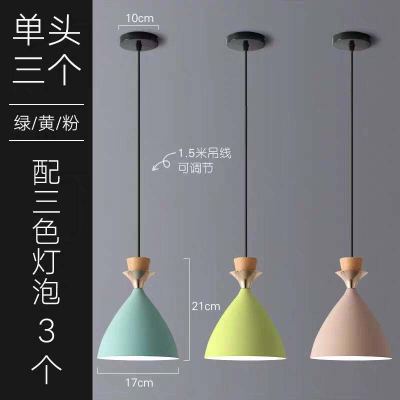 Modern casual macaron chandelier creative milk tea shop popularins bar restaurant lamp scandinavian restaurant chandelier