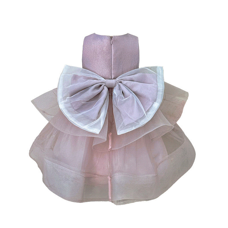 Girls' dress  summer premium birthday dress baby girl summer outfit stylish sleeveless puffy princess dress