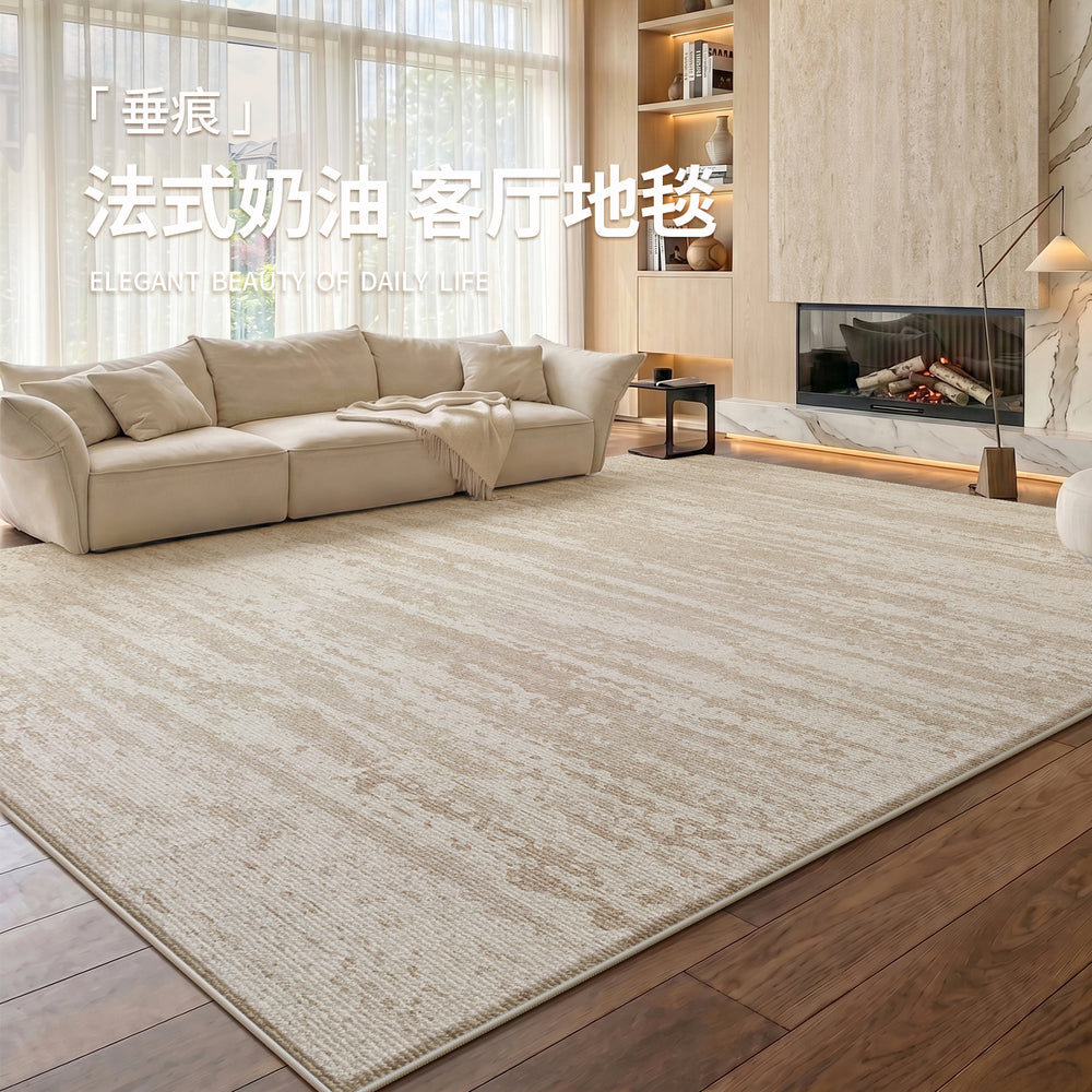 Carpet living room new style no-wash and wipeable sofa soundproof floor mat light luxury cream style high-end thickened bedroom floor