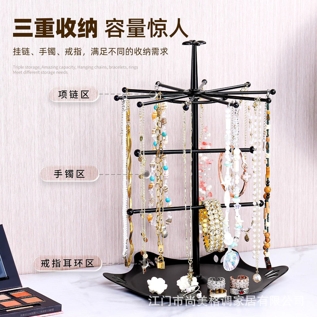 Nordic style necklace jewelry display stand porch metal key rack dresser earrings jewelry storage hanger