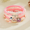 Wholesale seashell bracelet jewelry - cross-border summer ocean style starfish bracelet - trendy pink polymer clay pearl bracelet for women