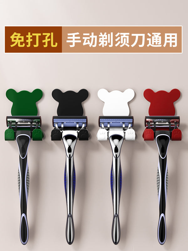 Factory direct sales No punching hook razor manual razor storage bathroom adhesive hook plug storage hook