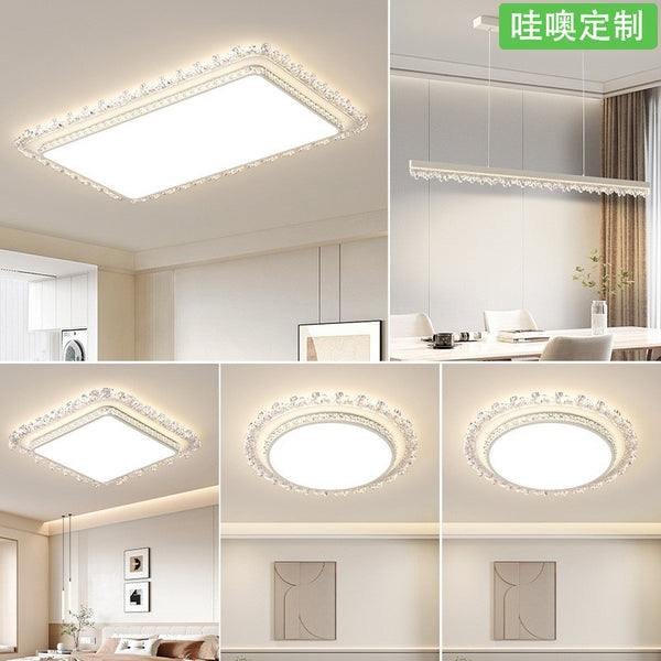 [Wow] Full spectrum eye protection ceiling lamp 2025 new light luxury crystal lamp modern simple whole house lamp