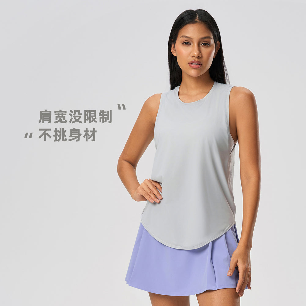 New women's quick-dry tank top - sleeveless workout top for fitness, yoga, running, breathable, loose fit, summer sports t-shirt s