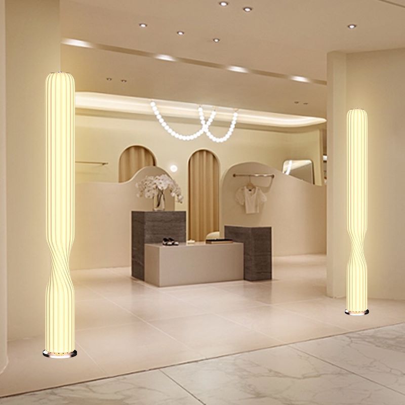 Creative art influencer 3d printed floor lamp - bedroom bedside, living room, hotel, restaurant - minimalist modern standing floor light