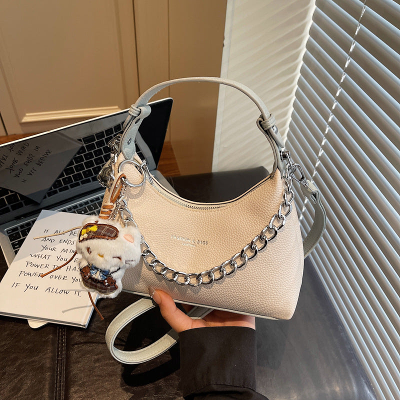 2026 spring new chain bag women's bag trendy versatile handbag small crossbody bag light luxury texture commuter shoulder bag