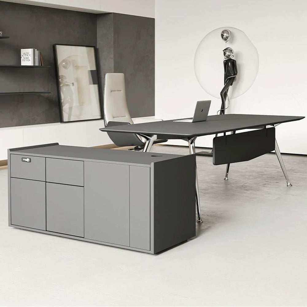 Custom executive desk - modern minimalist design for ceo, manager, and supervisor - office desk set