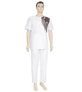 e-commerce  ready-made men's short-sleeved + trousers two-piece set for couples