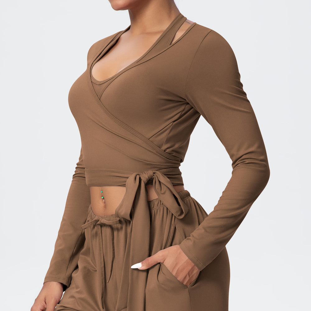 New women's solid color brushed quick-dry compression tank top with criss-cross straps and v-neck – perfect for running, fitness, and yoga