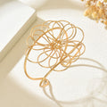 Multi-layered flower ring earrings wholesale cross-border niche design wrapped accessories irregular lines hollow bracelet for women