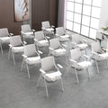High-end training chair with tabletop, foldable with writing board, white office conference room desk and chair combo, conference chair