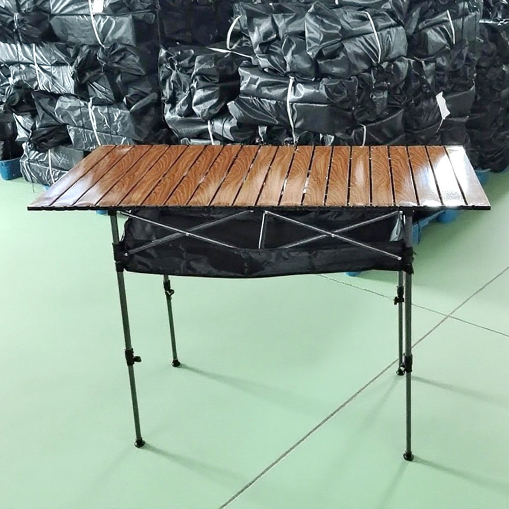 Outdoor table and chair set - foldable & portable picnic table - aluminum alloy roll-up table - camping table set - picnic supplies & gear