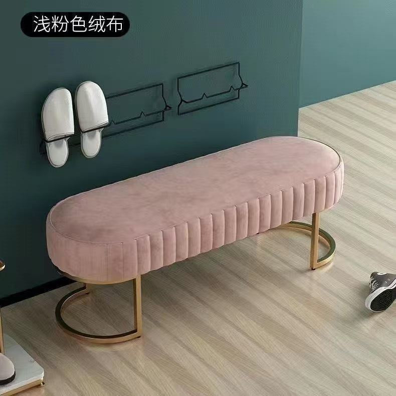 Clothing store shoe trying stool, fitting room, shopping mall rest stool, shoe changing stool, long bed end stool, for home doorway bench