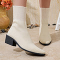 Exportplus sizefashion slim boots women's high heel short boots knittingfall and wintersingle boots thick heel square toe shoes women's boots