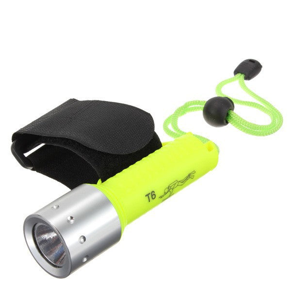 Gelin diving flashlight XML-T6 strong light flashlight, aluminum alloy LED flashlight professional magnetic control flashlight