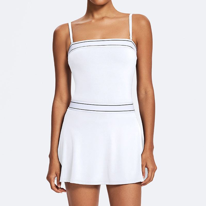 Jinke new arrivalfake two-piece fashion sports skirt suitoutwear outdoor golf tennis skirt running yoga wear for women