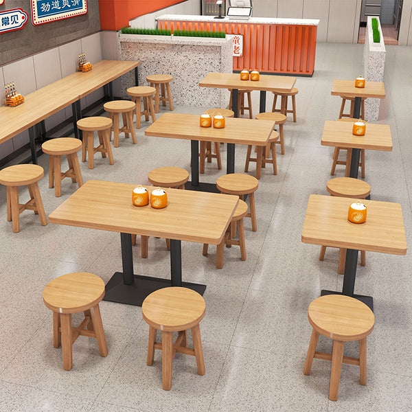 Noodle restaurant restaurant table and chair combination commercial catering solid wood stool Malatang snail powder breakfast snack fast food restaurant table