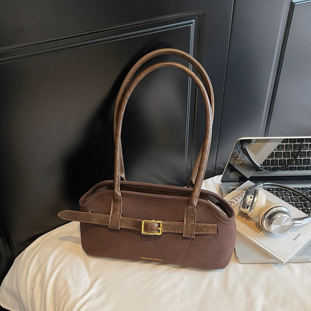 Retro bag for women, large capacity, 2025 new autumn and winter, versatile, fashionable, textured shoulder bag, work clothing, armpit bag