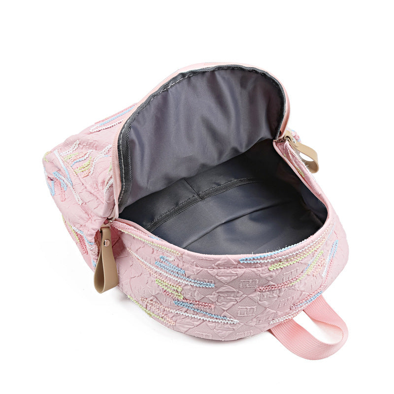 New casual backpack Korean version high value large capacity cute sweet schoolbag college student trend lightweight backpack