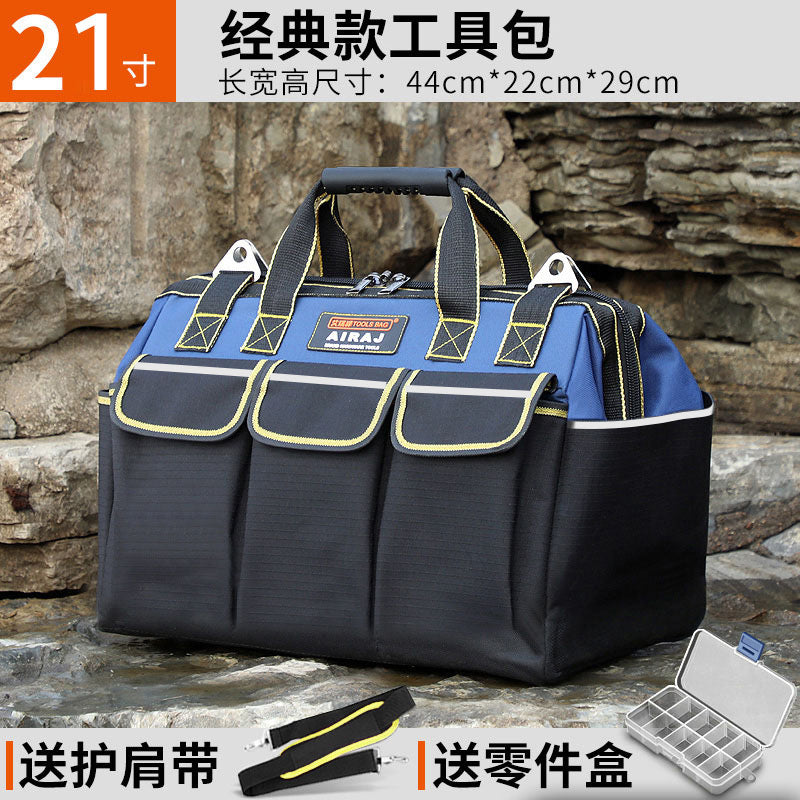 Arrizo Electric Toolkit Wholesale Multifunctional Large Portable Thickened Wear-resistant Canvas Tool Bag Storage Bag