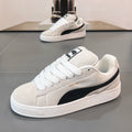 2026 autumn new men's flat casual sneakers, korean style fashionable couple's student sports shoes, trendy brand bread shoes