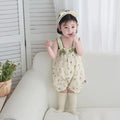Newborn baby summer clothes - lightweight, breathable romper - baby's first month & 100-day celebration - princess style bodysuit - snap-crotch romper